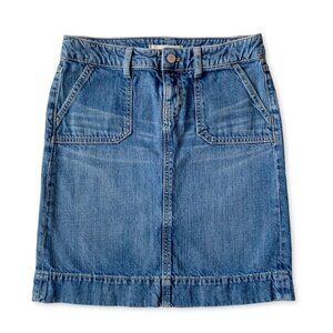 Vintage Y2K Gap Denim Jean Mini Skirt Coastal Grandma Cowgirl Preppy Minimalist